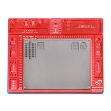 Load image into Gallery viewer, WL Aluminum Alloy Microscope Base High Heat Resistance Maintenance Tools Organizer Desk Mat Phone PCB Repair Stand Platform
